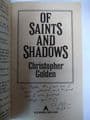 OF SAINTS & SHADOWS by Christopher Golden (Signed)  (Paperback)
