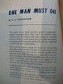 ONE MAN MUST DIE by A.B CUNNINGHAM  (NO 90 )  (Paperback )