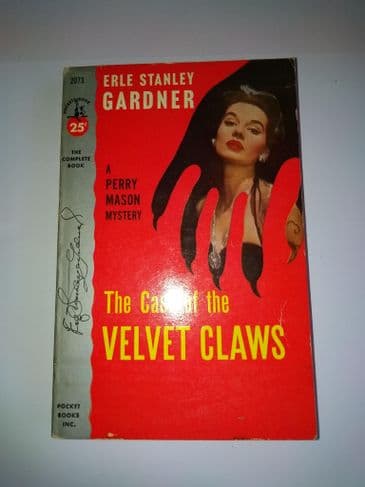 Pocket Book: THE CASE OF THE Velvet Claws (Paperback) by Erle Stanley Gardner.