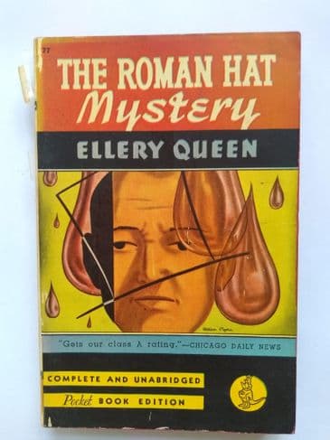 POCKET BOOK  THE ROMAN HAT MYSTERY (No.77) by Ellery Queen (Paperback)