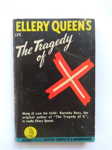 POCKET BOOK : THE TRAGEDY OF X (No.125) by Ellery Queen (Paperback)