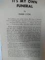 PRIZE MYSTERY NOVELS: IT'S MY OWN FUNERAL by DANA LYON  (NO 27 )  (Paperback )