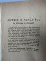 PRIZE MYSTERY NOVELS: MURDER IS FORGETFUL by William Bogart  (NO 20)  (Paperback )