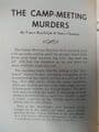PRIZE MYSTERY NOVELS: THE CAMP-MEETING MURDERS  (NO 15 )  (Paperback )