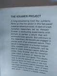 READERS UNION:  THE KRAMER PROJECT BY ROBERT A. SMITH. (HARDBACK)