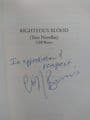RIGHTEOUS BLOOD BY CLIFF BURNS. (SIGNED PAPERBACK)