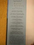 SONGS OF LEAVING BY PETER CROWTHER. (SIGNED SLIP CASED LTD ED H/BACK)