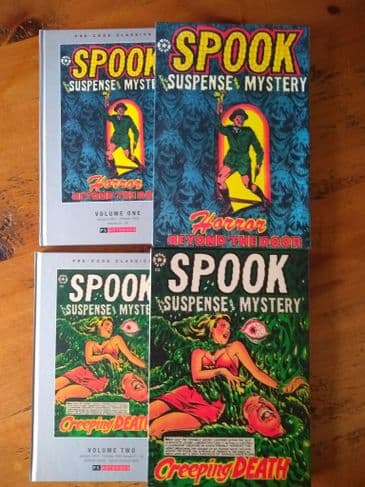 SPOOK VOLUME 1 and 2. SLIP CASED HARDBACK. PRE CODE CLASSICS.