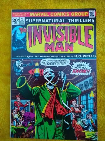 SUPERNATURAL THRILLERS FEATURING "THE INVISIBLE MAN" NO 2 FEB 1973.