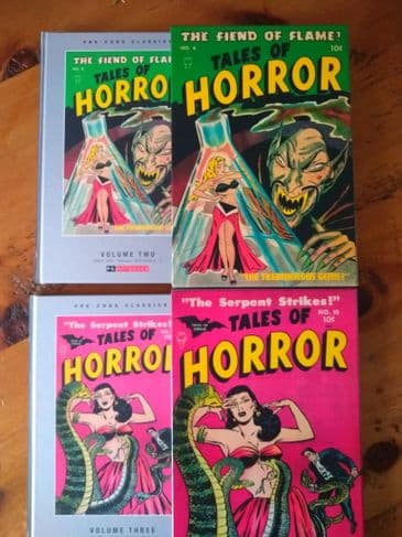 TALES OF HORROR.  VOL  2 and 3.. SLIP CASED, HARD BACK, PRE CODE CLASSICS.