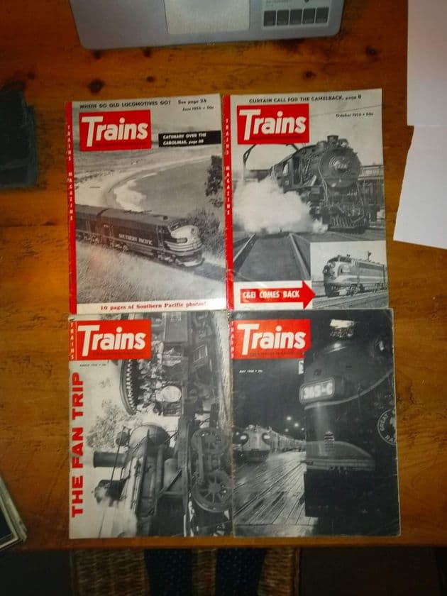 Trains - The Magazine of Railroads  [11 issues 1954-59]