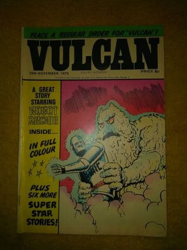 VULCAN COMIC 29TH November 1975