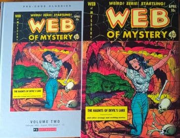 WEB OF MYSTERY VOL 2, SLIP CASED, HARD BACK, PRE CODE CLASSICS.