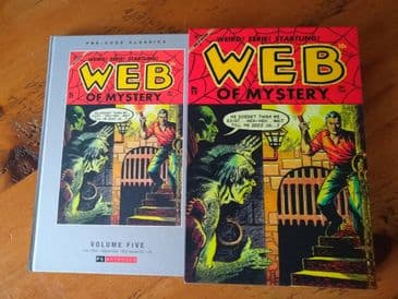 WEB OF MYSTERY VOL 5 SLIP CASED, HARD BACK, PRE CODE CLASSICS.