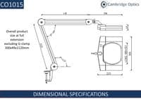 1.75X Long Reach, Articulated Arm, G-Clamp, Daylight LED Magnifier SUPERWide Lens