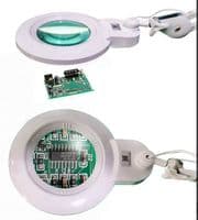 1.75X Long Reach Floor Stand and G-Clamp Magnifier Wide Lens, Daylight LED changeable Lens