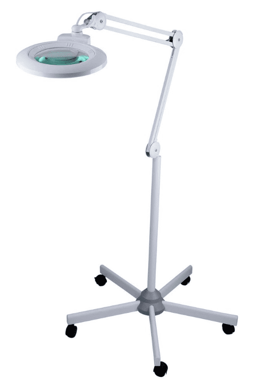 1.75X Long Reach Floor Stand and G-Clamp Magnifier Wide Lens, Daylight LED changeable Lens