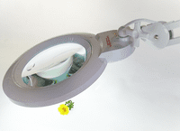 1.75X Long Reach Floor Stand and G-Clamp Magnifier Wide Lens, Daylight LED changeable Lens