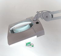 2.25X & 5X Long Reach, Articulated Arm, Floor Stand, Daylight LED Magnifier SUPERWide Lens