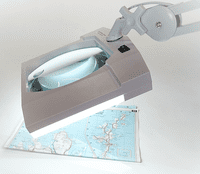 2.25X & 5X Long Reach, Articulated Arm, Floor Stand, Daylight LED Magnifier SUPERWide Lens
