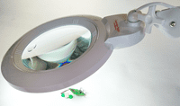 2.25X & 6X Long Reach Prm Floor Stand and G-Clamp Magnifier Wide Lens, Daylight LED changeable Lens