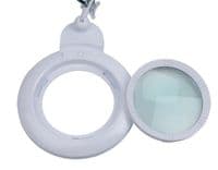 2.25X & 6X Long Reach Prm Floor Stand and G-Clamp Magnifier Wide Lens, Daylight LED changeable Lens