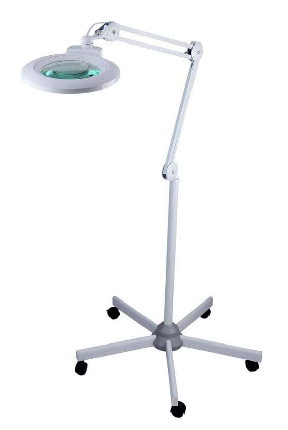2.25X & 6X Long Reach Prm Floor Stand and G-Clamp Magnifier Wide Lens, Daylight LED changeable Lens