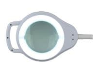 2.25X Long Reach, Gooseneck G-Clamp Daylight LED Magnifier, Wide Lens, Dimmable