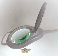 2.25X Long Reach, Gooseneck G-Clamp Daylight LED Magnifier, Wide Lens, Dimmable