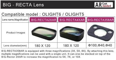 2X Anti-Reflection RECTA Lens for OLIGHT-5 and 6
