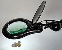 3X  Long Reach,  Black, Articulated Arm, G-Clamp Magnifier, Wide Lens, Dimmable Daylight LED