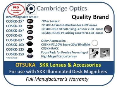 8X lens for SKK* Magnifier 85mm Diameter