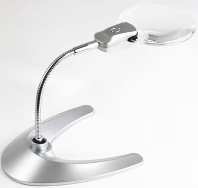 Table Mounted, Table Top, LED Illuminated Stand Magnifiers