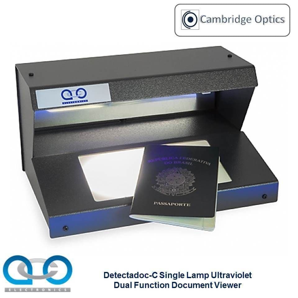 Dual System Document UV Viewer 1 x 9 watt - Forgery Detection Border ...