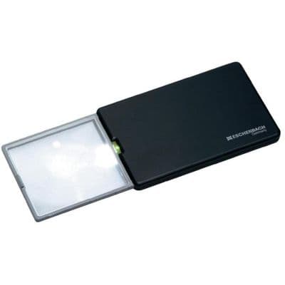 Eschenbach EasyPocket LED Pop-Up Handheld Credit Card Size Pocket Magnifier 3x mag 86x54x6mm-Black