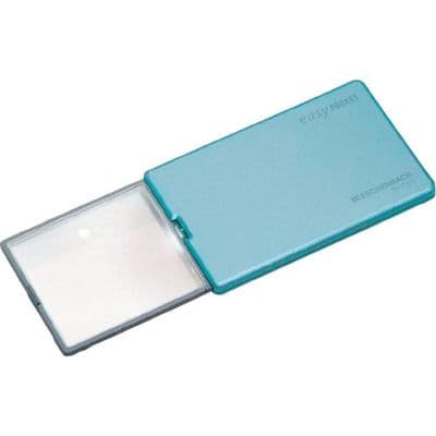 Eschenbach EasyPocket LED Pop-Up Handheld Credit Card Size Pocket Magnifier 4x mag 86x54x6mm-Blue