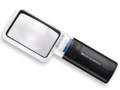 Eschenbach Mobilux 15113 LED Illuminated  Handheld 3.5X Magnifier 75x50mm