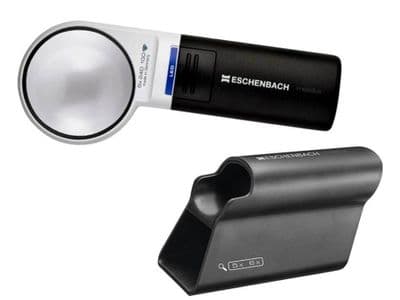 Eschenbach Mobilux 15116-1511002 LED 6X Magnifier - 60 mm Diameter Lens + Mobase Stand