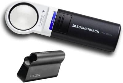 Eschenbach Mobilux 15117-1511003 LED Illuminated  Handheld 7X Magnifier 35mm Dia. With Mobase Stand