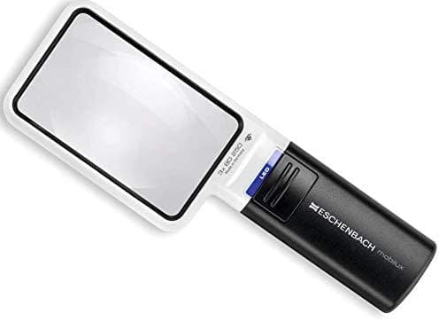 ESCHENBACH 2642-80 Handheld Magnifier Bi-Convex 2.25x Magnification 5X Sub Lens