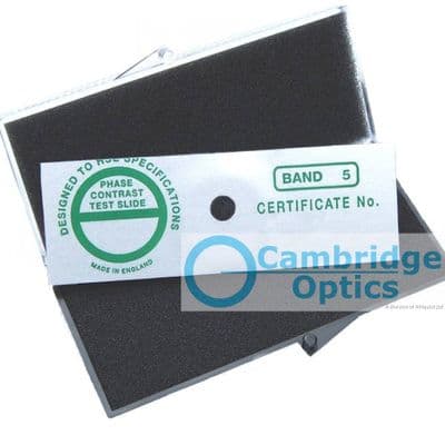 Metal and Glass Microscope HSE/NPL Test Slide for Asbestos Analysis Band 5 for Phase Contrast