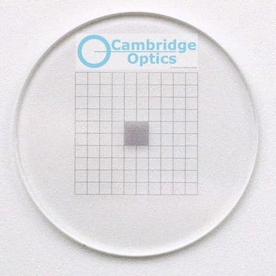 Microscope Eyepiece Reticle Micrometer Counting Grid 10x10mm with 1mm and 0.1mm divisions 24mm Diam.