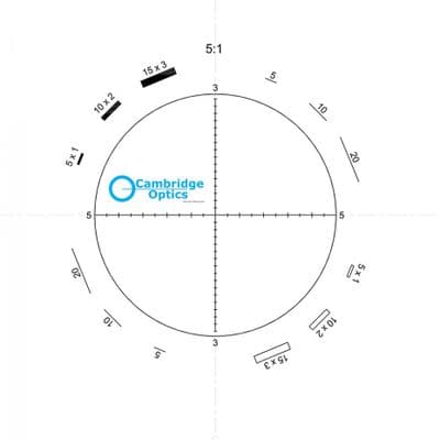Microscope Eyepiece Reticle Walton/Beckett for Asbestos 5-1 Ratio