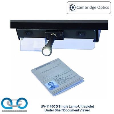 Single Lamp Under Shelf UV Document Viewer 1 x 9 watts - Forgery Detection, Border Security