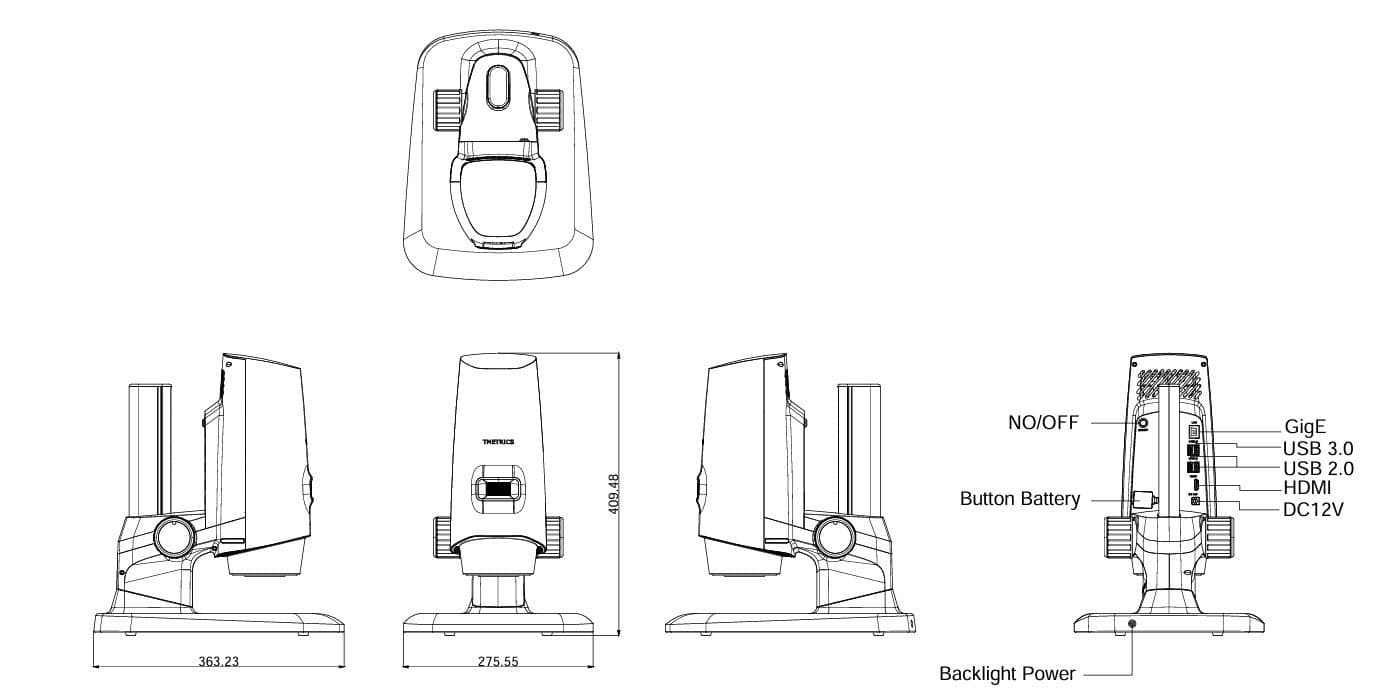 UMTmetrics CO-T20 Smart 3D Measuring Digital Microscope