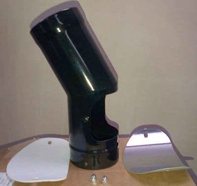 125m Black Vitreous Enamel Flue Elbow 30 deg - With Sweeping Door