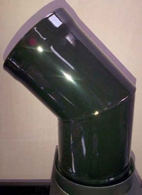 125MM Black Vitreous Enamel Flue Elbow 45 deg - No Sweeping Door