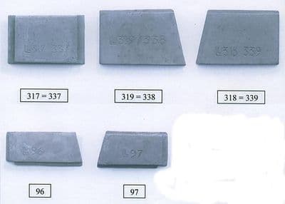 5 Lower firebrick set for Rayburn Regent Left Hand oven