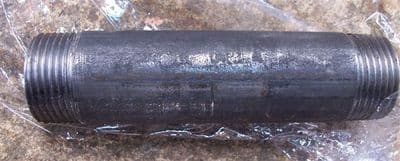 Boiler Pipe Connection 1 Inch BSP x 6 Inch long (Black Iron)