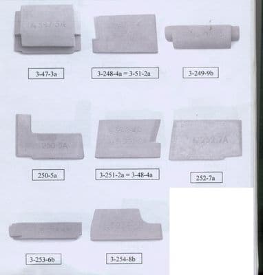 Full set of 8 firebricks for Rayburn Royal Left Hand oven